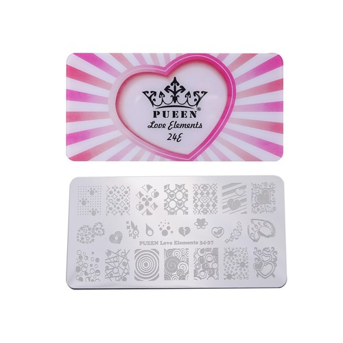 Pueen nail art stamp love - nail,