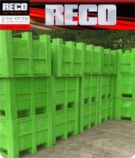 100% AUTHENTIC USED DOLAV – SOLID ONE-PIECE PLASTIC PALLET BOXES 1200×1000×740mm