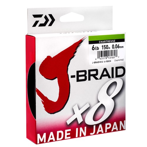 Daiwa braid 150m braided - j-braid, x8