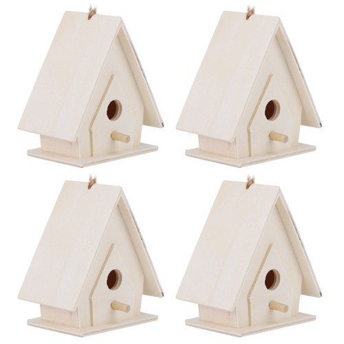 4pcs mini hanging - 4pcs, wooden