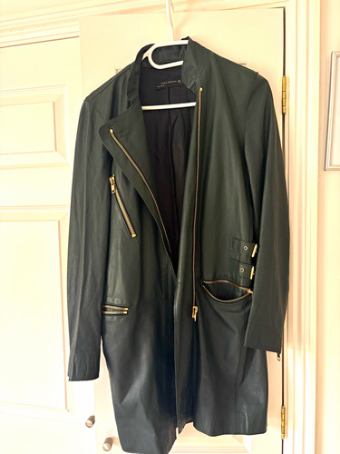 Zara woman green leather biker - woman,
