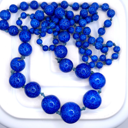 Vintage blue bohemian glass - vintage,