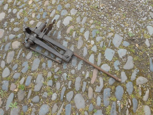 Antique iron blacksmiths leg - antique,
