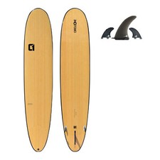 Longboard Surfboard - 9ft Bamboo Pin Tail Epoxy Longboard from Circle One