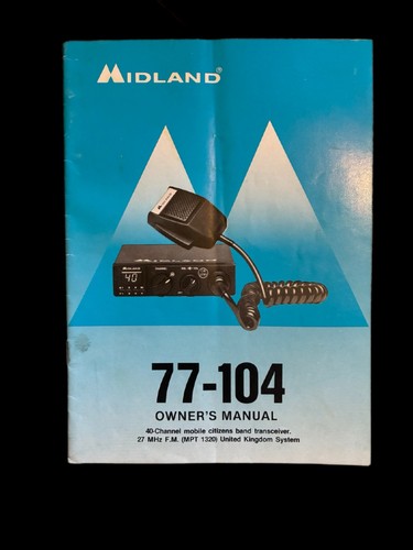 Midland 104 original manual - midland, 77-104