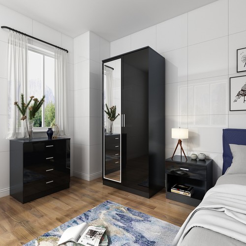 Black home gloss wardrobe - gloss,