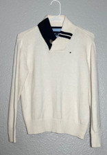 Tommy Hilfiger Sweater Pullover Youth Small 8/10 Shawl Collar Tennis Cricket