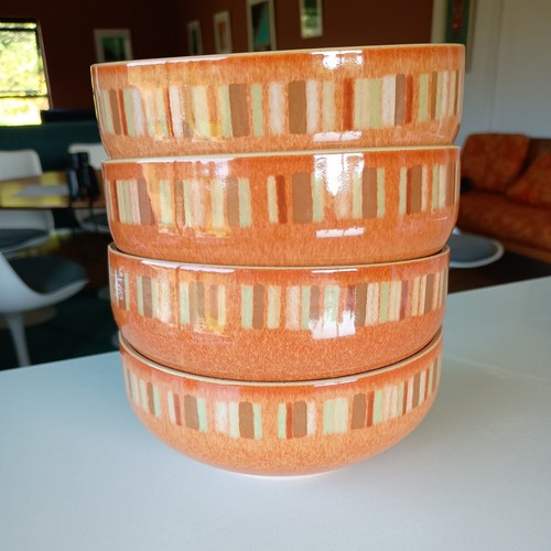 Denby fire stripes soup cereal - stripes, soup/cereal