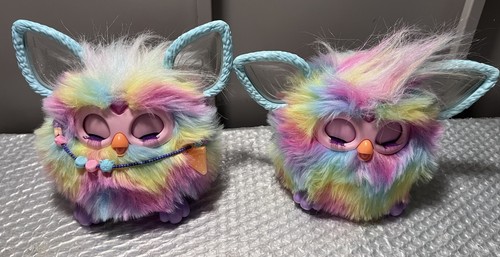 Tie dye furby pair - dye, modern