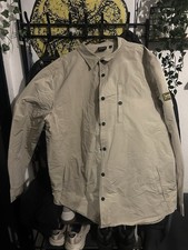 Barbour Overshirt In Cream Size Xxl