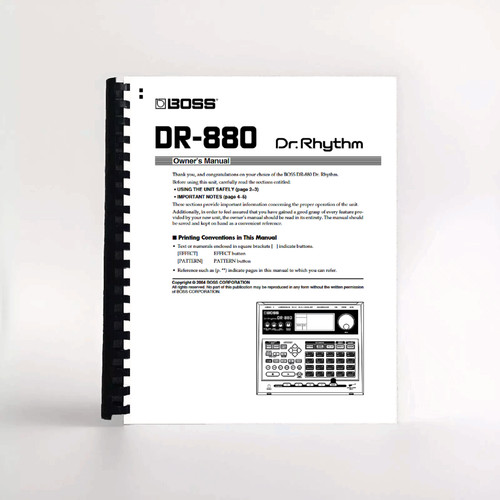 Owners manual for boss 880 - owners,