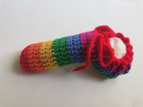 Rainbow crochet mens willy - crochet,