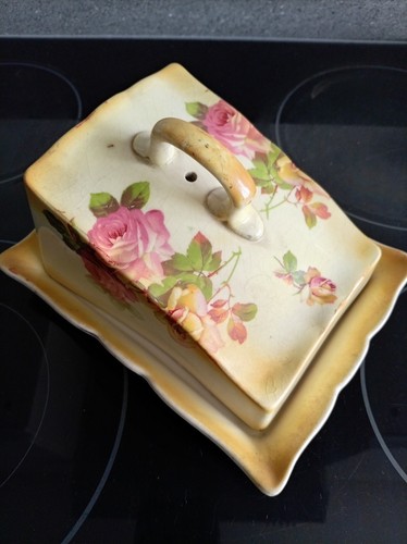 Antique floral cheese - floral, cheese/butter