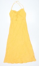 Zara Womens Yellow Halter Neck