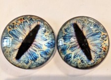 Blue glass cabachon eyes great