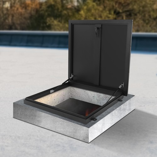 Aluminum alloy roof hatch - aluminum,