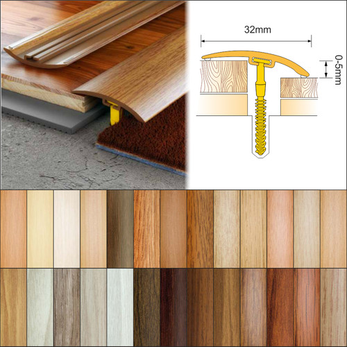 Door threshold bar wood effect - door,