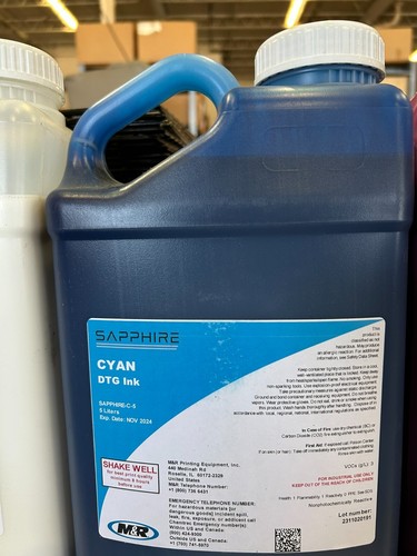 Cyan dtg ink 5 - dtg, liters