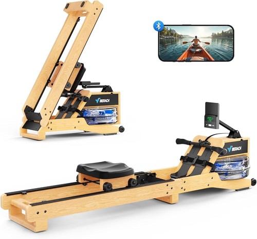 Merach foldable wood rowing - merach,