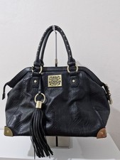 Biba Black Embossed Leather