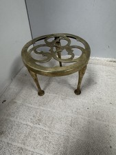Vintage Brass Trivet Round 5