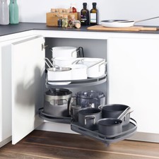 Kitchen Corner Unit Pull Out Shelf Cabinet Carousel Trays Right Hand Soft Close