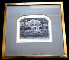 GRAHAM CLARKE Signed & Ltd 95/100 - 'Mowers' - Tinted Etching - Framed & Glazed