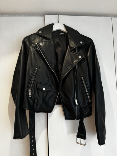 Zara vegan leather jacket - leather, in
