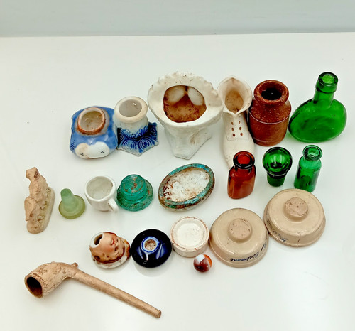 Antique mudlarking finds job - antique,