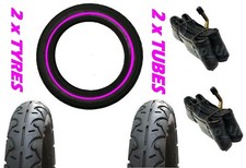 2 x Mamas & Papas 03 Sport 12 1/2" x 2 1/4 + Bent tubes & Pram Tyres PINK LINE