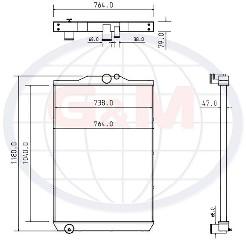 Radiator for tadano all - for,