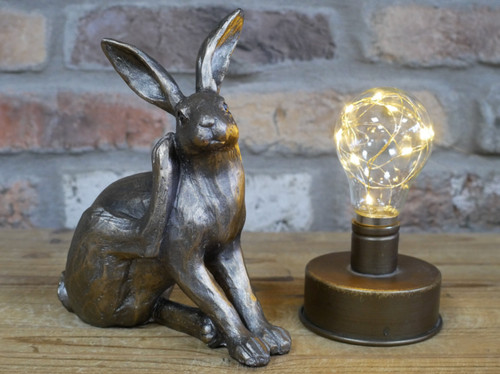 Bronze silver colour rabbit - bronze,