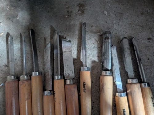 Wood turning chisels - wood,