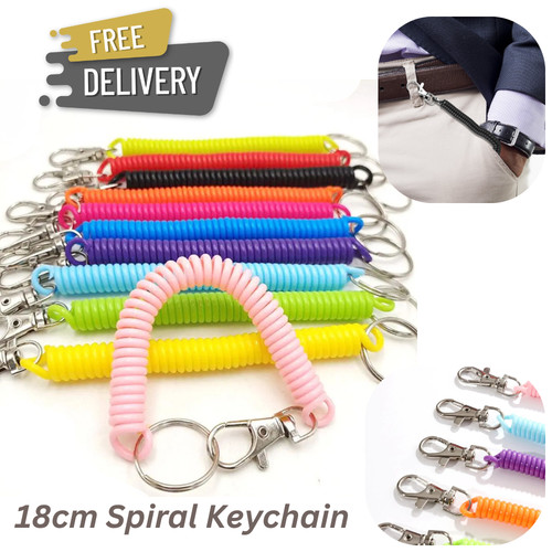 18cm spiral keychain - spiral, elastic