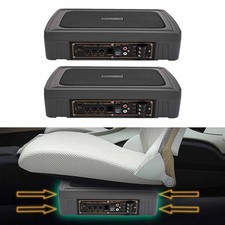 2 Packs Active Underseat Bass Box Audio 1200W Subwoofer Sub Speaker Amplifier UO