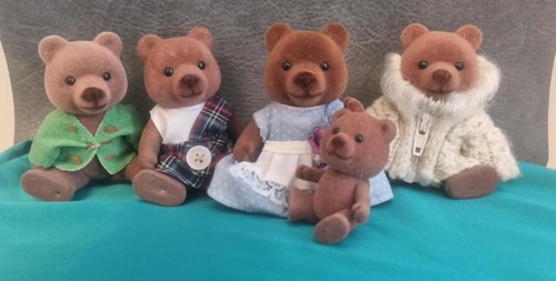 Vintage sylvanian brown bear - vintage,