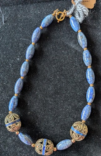 Lapis lazuli necklace - lapis, 17"