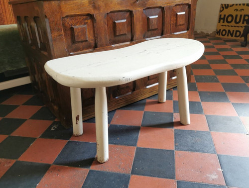 Antique painted side coffee - painted,