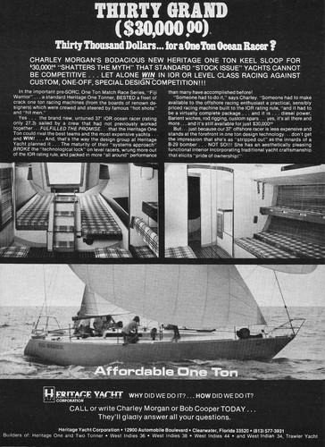 1976 heritage one tonner - heritage, yacht