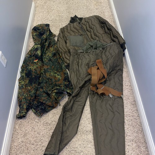 German army quilted - jacket, and
