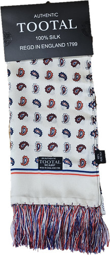Tootal ecru paisley - print, silk