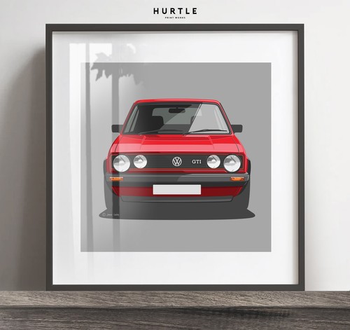 Golf mk1 gti poster - vw,