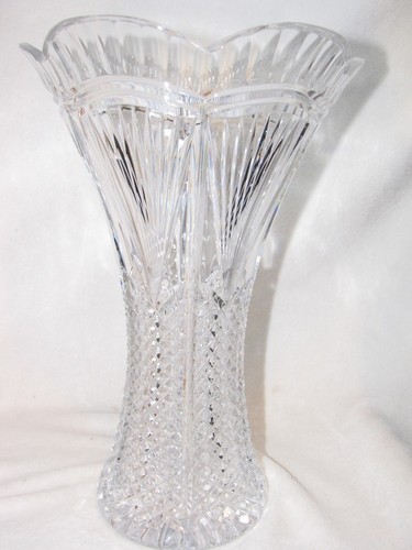 Peacock vase waterford - by,