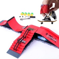 Finger Skateboard Ramp Set Mini Skatepark Toy Tech Deck Practice Kit Gift