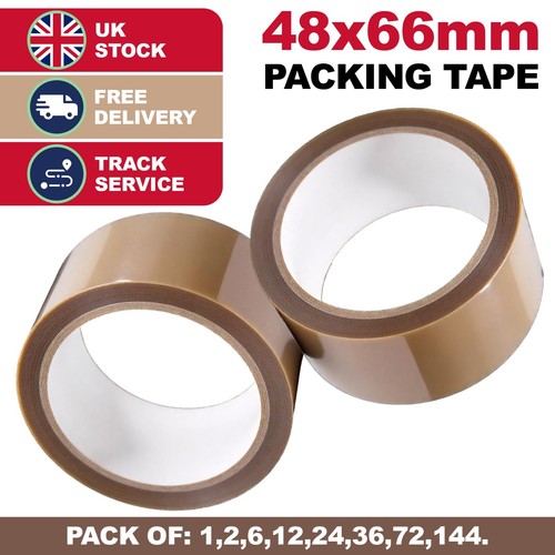 Brown packing tape rolls - packing,
