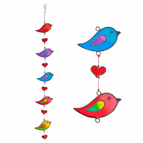 Colourful bird stained glass - stained,