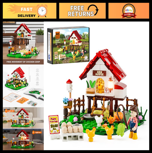 Farm hen house - house, set