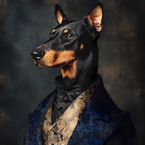 Lord doberman with formal - doberman,