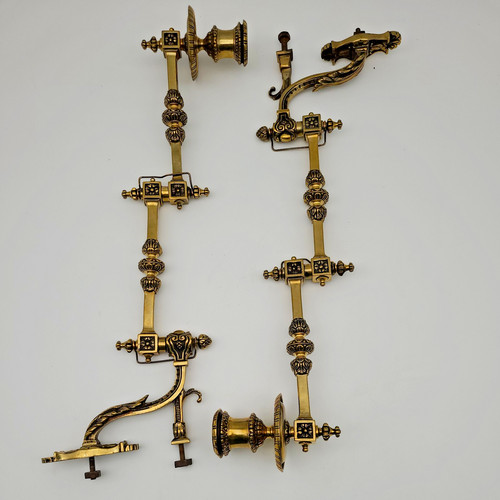 Victorian solid brass piano - solid,