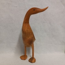 DCUK Cute Wooden Carved Duck 15" 38cm